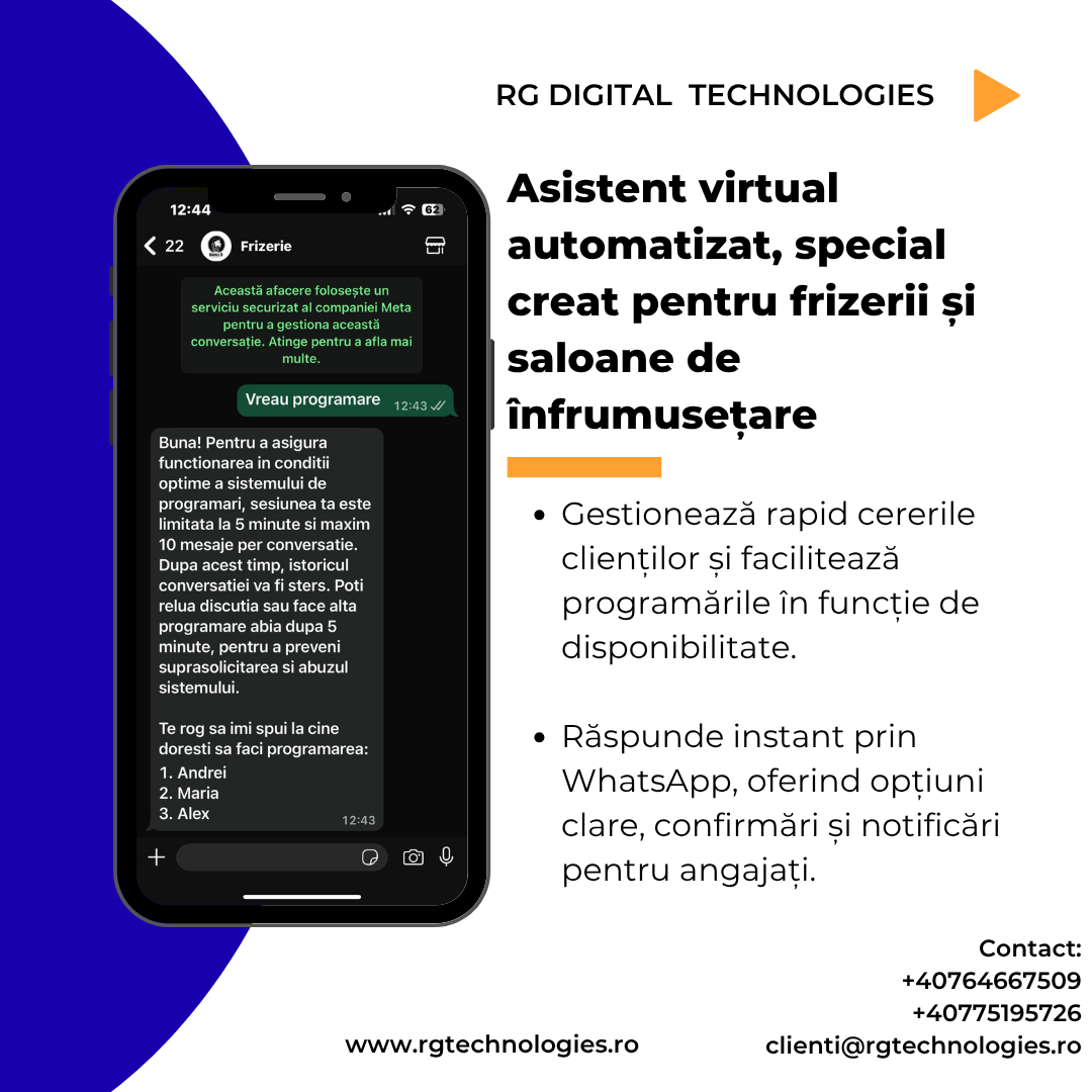 Asistent virtual pentru saloane