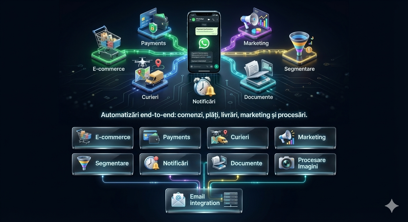 Automatizări WhatsApp - fluxuri și integrări