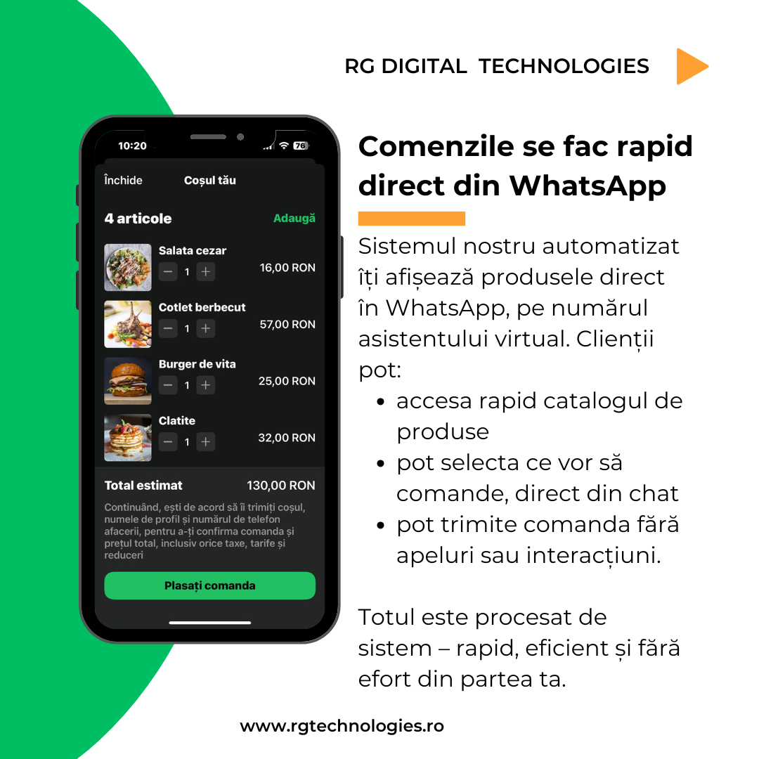 Comandă în WhatsApp