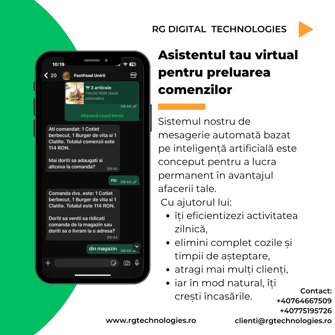 Comandă în WhatsApp